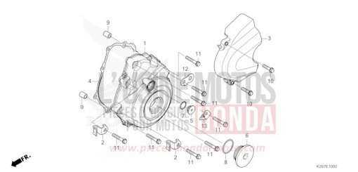 LEFT CRANKCASE COVER MSX125AP de 2023